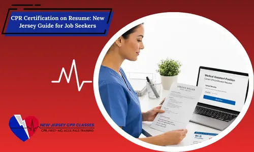 healthcare professional reviewing cpr certification resume