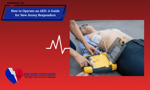rescuer operating aed during emergency rescue